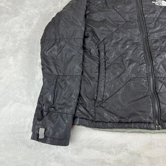 The North Face Black Patterned Puffer Jacket Women's XL - Picture 6 of 16